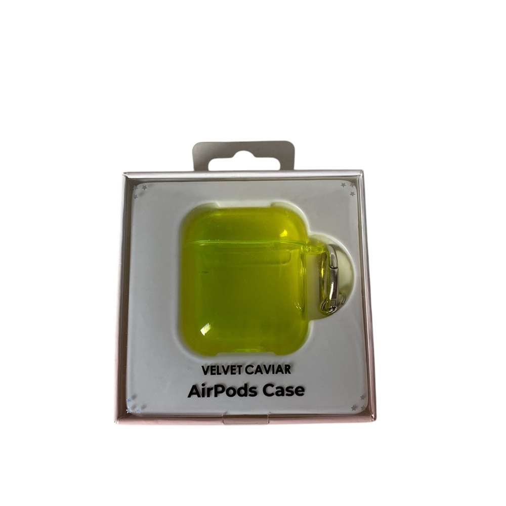 Velvet Caviar AirPods Case Neon Yellow New